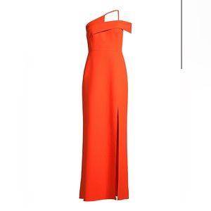 NWT Bcbg orange floor length dress